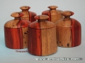 Joyero-cajita de madera de Padauk o Palo Rojo. Torneados de madera artesanales.